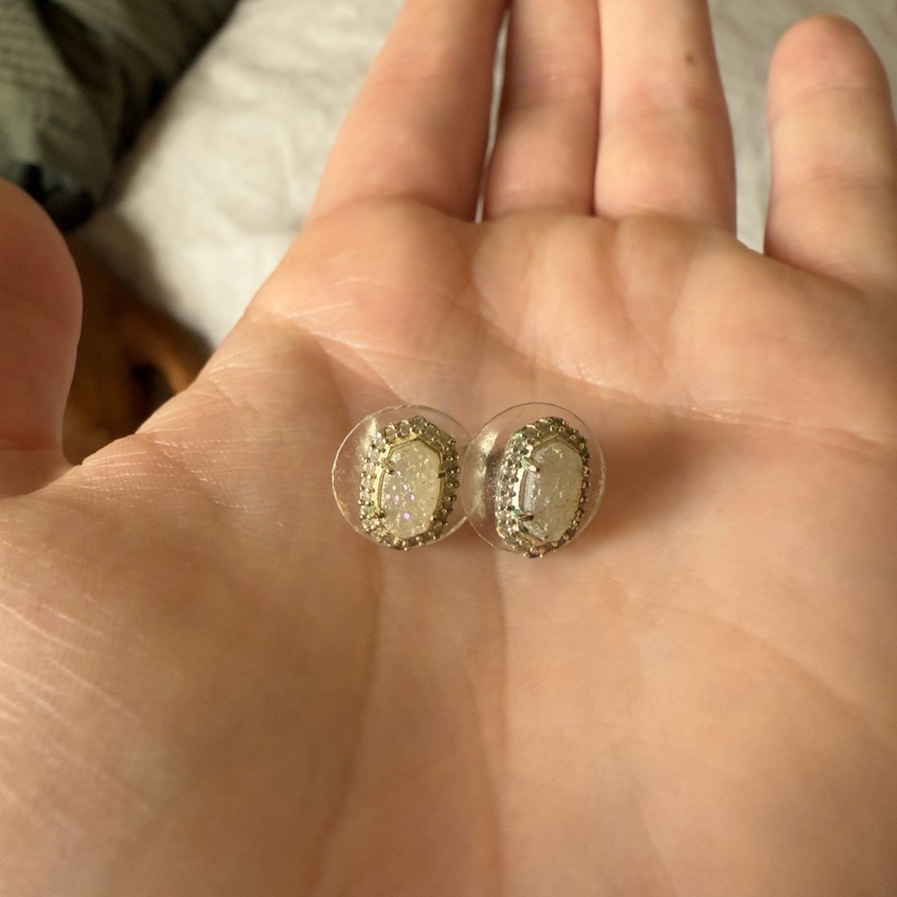 Kendra Scott White Jewel Stud Earrings